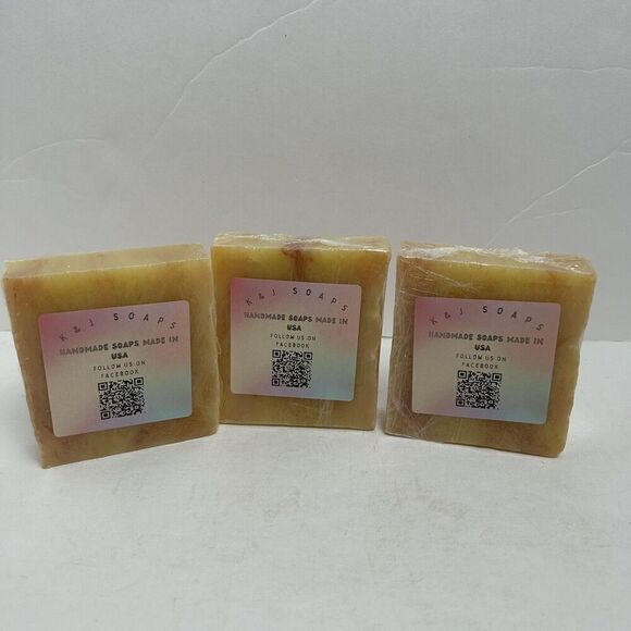 Handmade All Natural Bar Soap Grapefruit Magarita Lot Of 3 Vegan - Picture 2 of 3